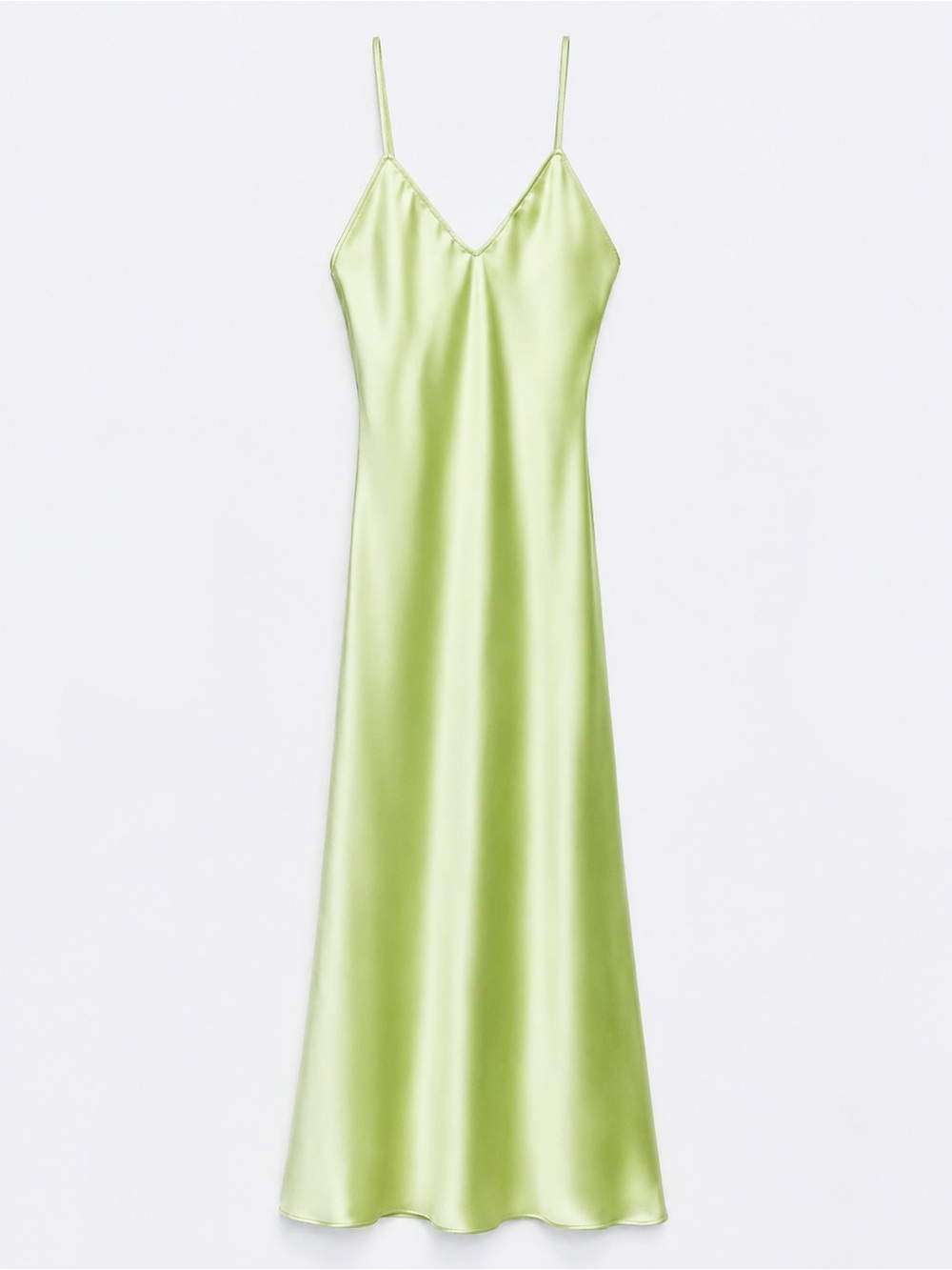 ZARA Satin Strappy Open Back Slip Maxi Dress - Picture 5 of 9